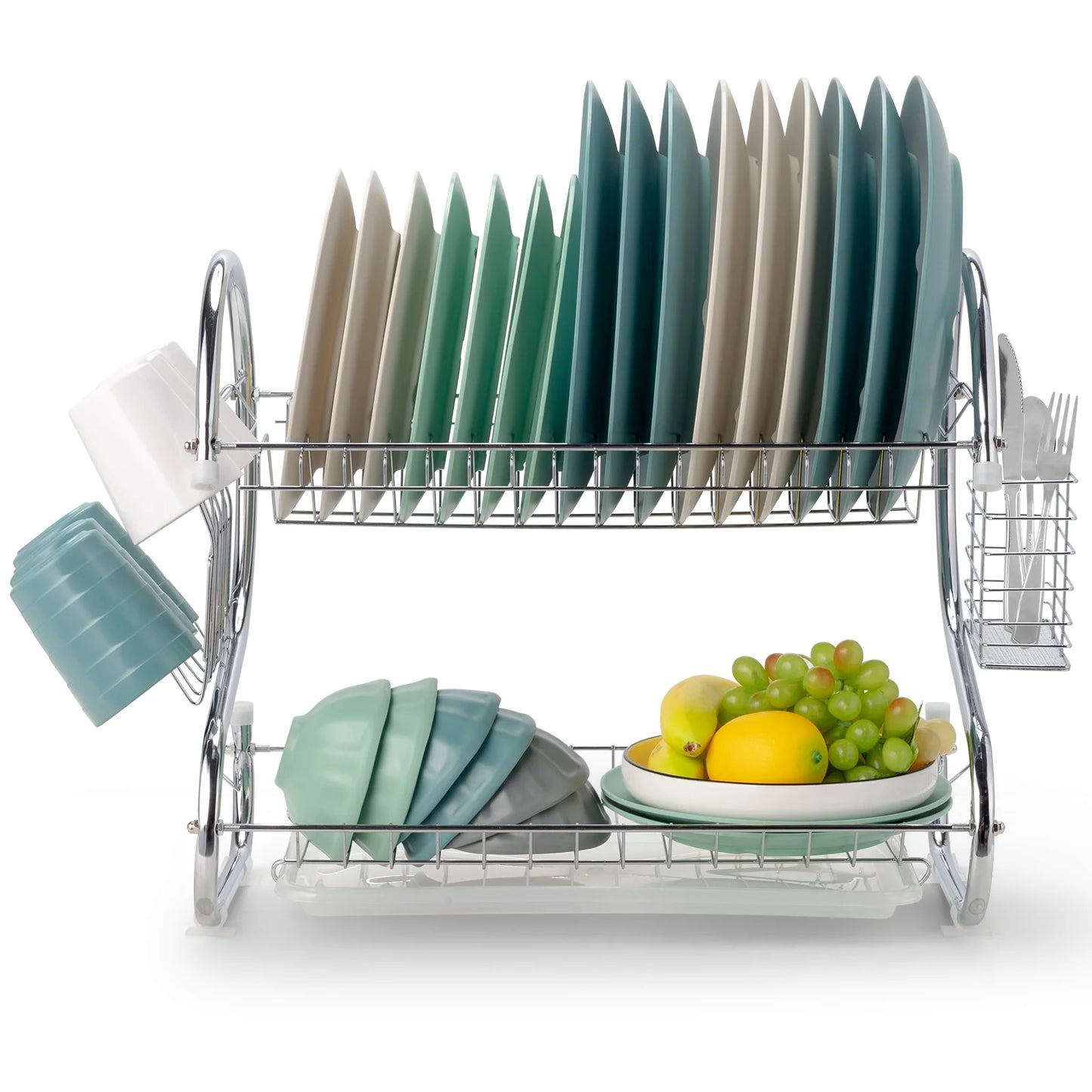 2-Tier Kitchen Dish and Bowl Drying Rack Set